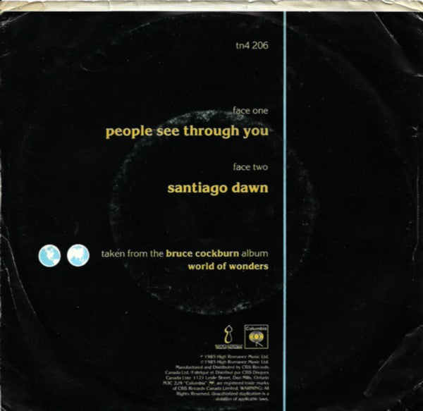 Bruce Cockburn : People See Through You (7", Single)