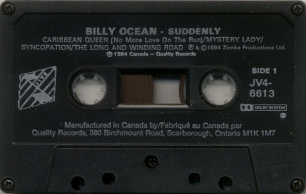 Billy Ocean : Suddenly (Cass, Album)