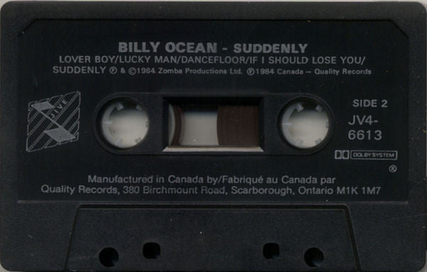 Billy Ocean : Suddenly (Cass, Album)