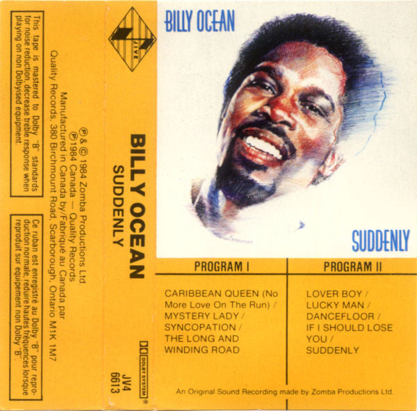Billy Ocean : Suddenly (Cass, Album)