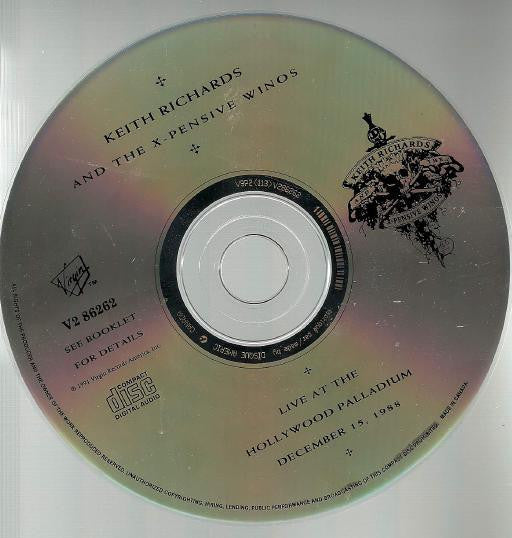 Keith Richards And The X-Pensive Winos : Live At The Hollywood Palladium (CD, Album, RE)