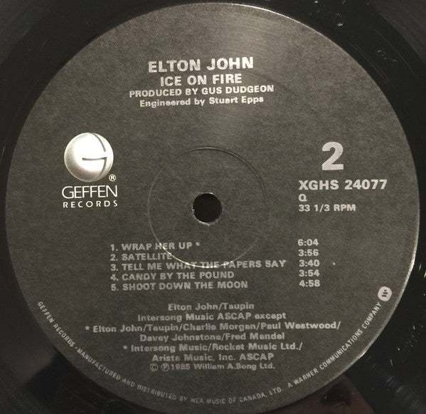 Elton John : Ice On Fire (LP, Album)