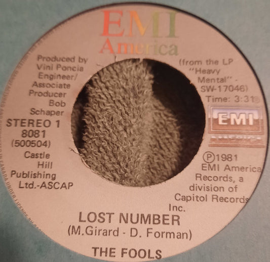 The Fools : Lost Number / Local Talent (7", Single)