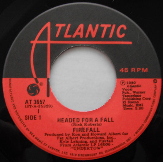 Firefall : Headed For A Fall / Just What You Need (7", Single)