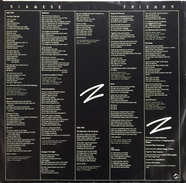 Ian Matthews* : Siamese Friends (LP, Album)
