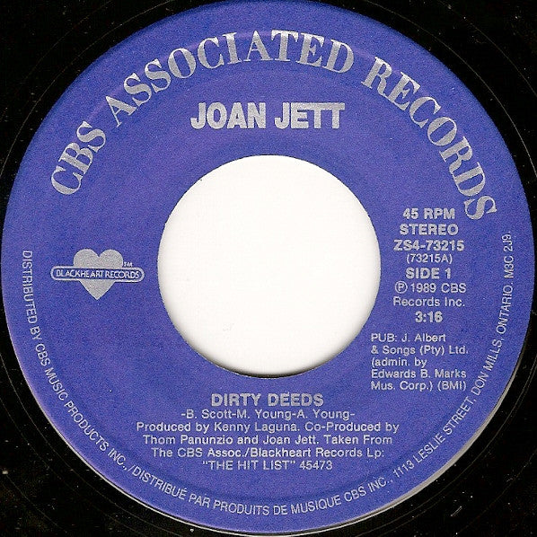 Joan Jett : Dirty Deeds / Let It Bleed (7")