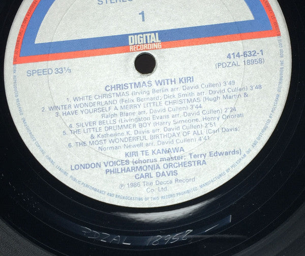 Kiri Te Kanawa : Christmas With Kiri (LP)