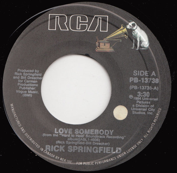 Rick Springfield : Love Somebody (7")