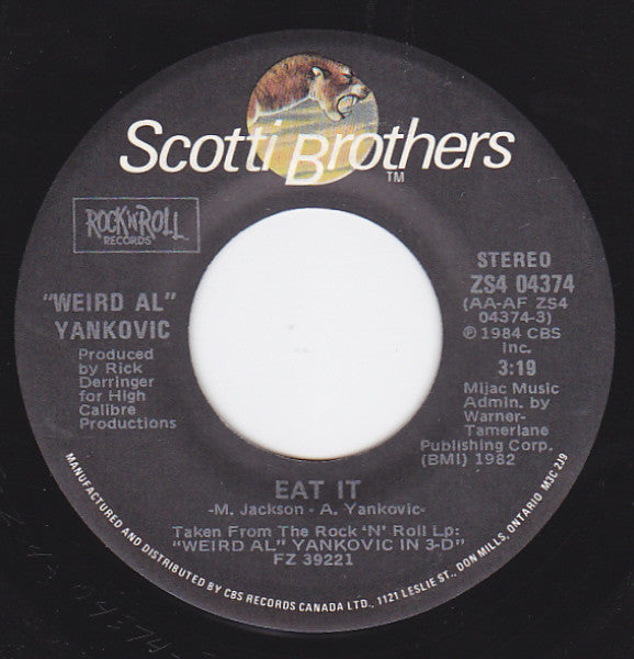 "Weird Al" Yankovic : Eat It (7", Single)