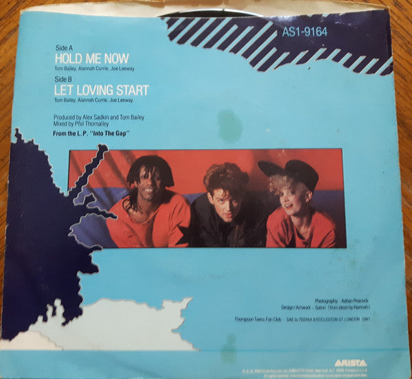 Thompson Twins : Hold Me Now (7", Single)