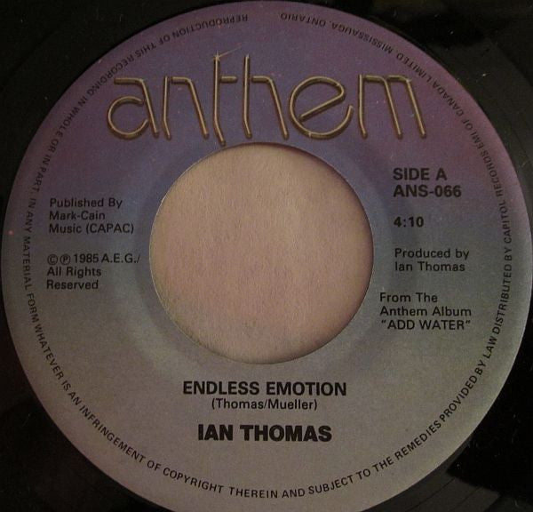 Ian Thomas (2) : Endless Emotion / Tuck Position (7", Single)