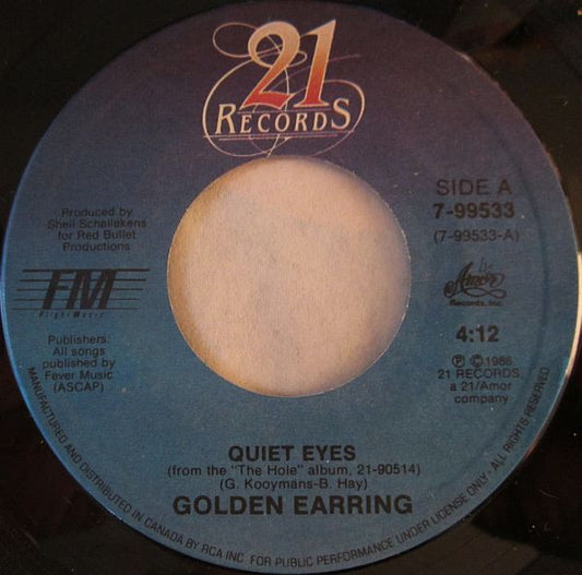Golden Earring : Quiet Eyes / Love In Motion (7", Single)