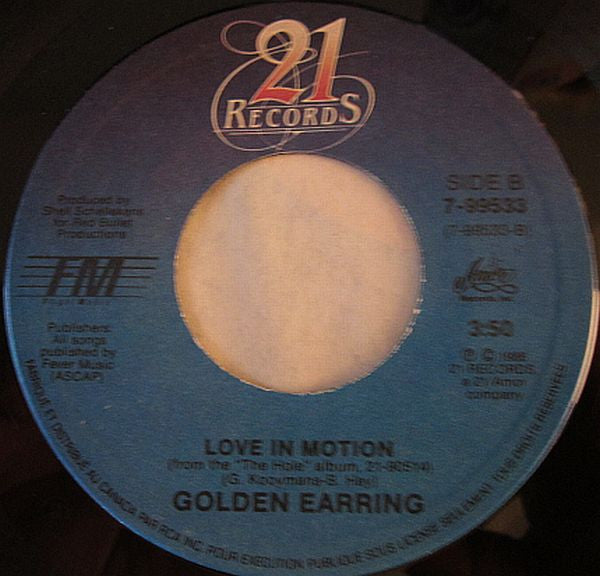 Golden Earring : Quiet Eyes / Love In Motion (7", Single)