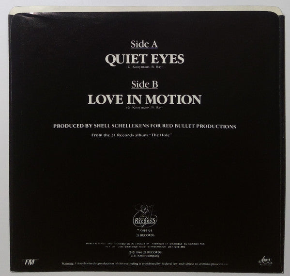 Golden Earring : Quiet Eyes / Love In Motion (7", Single)