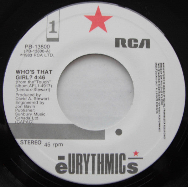 Eurythmics : Who's That Girl? (7", Single)