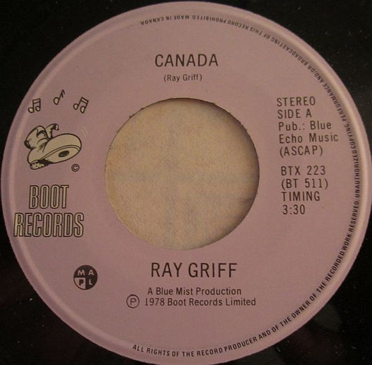 Ray Griff : Canada / Don't Take Any Wooden Nickels (7")