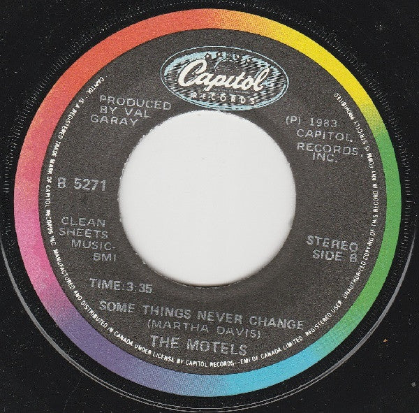 The Motels : Suddenly Last Summer (7")