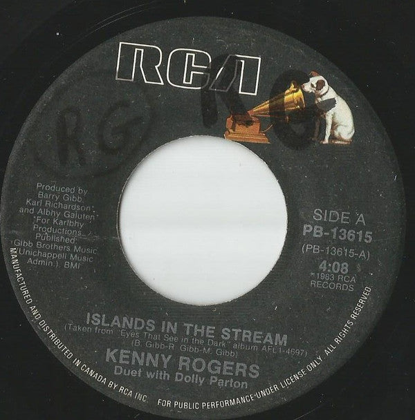 Kenny Rogers Duet With Dolly Parton : Islands In The Stream (7", Single)