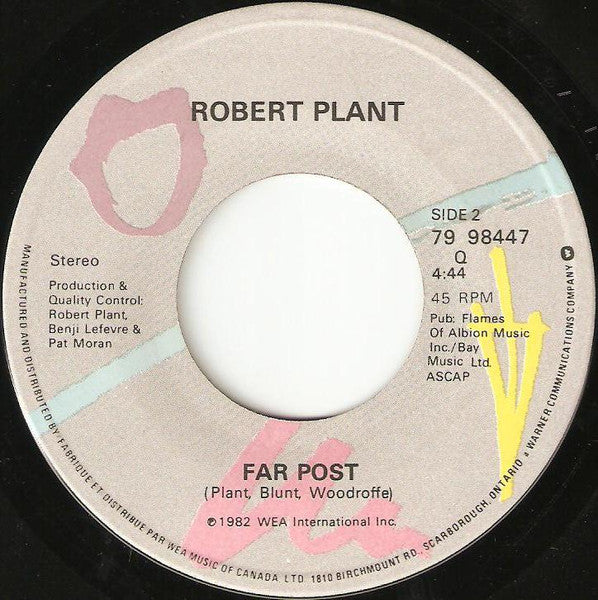 Robert Plant : Big Log (7", Single)