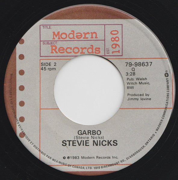 Stevie Nicks : Stand Back (7", Single)