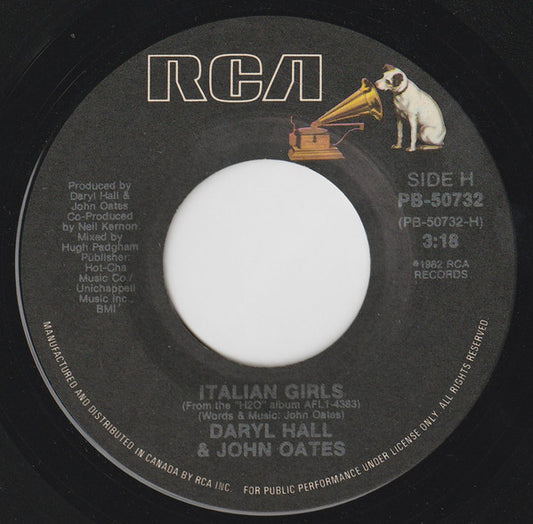 Daryl Hall & John Oates : Italian Girls (7")