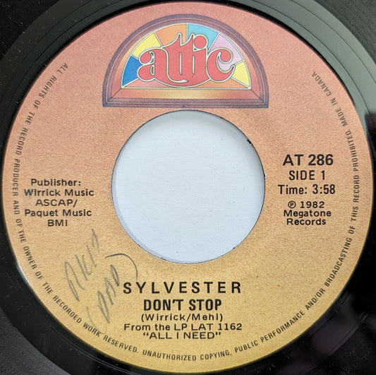 Sylvester : Don't Stop (7")