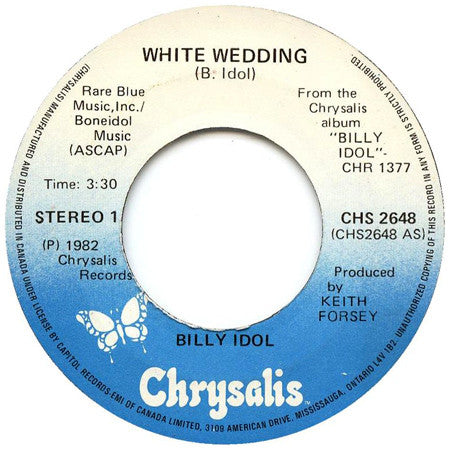 Billy Idol : White Wedding (7", Single)