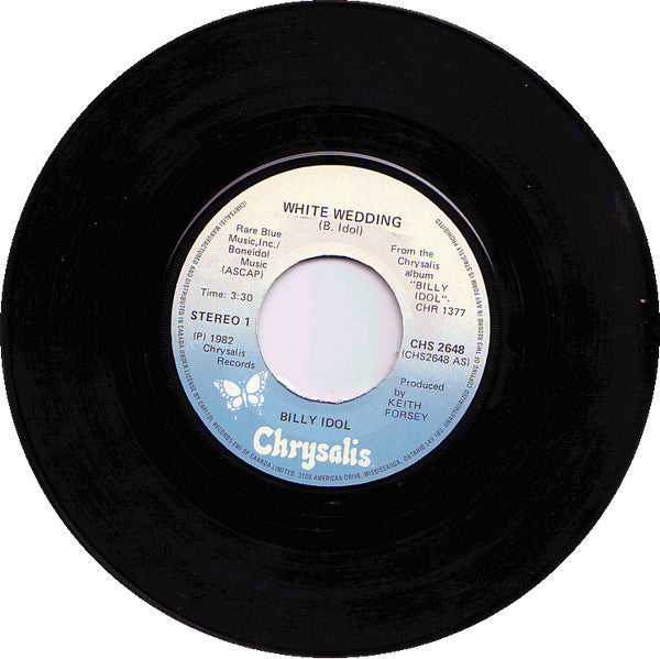 Billy Idol : White Wedding (7", Single)