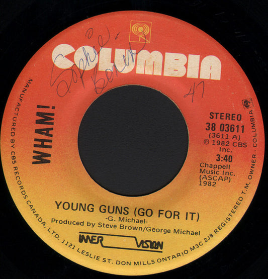 Wham! : Young Guns (Go For It) (7", Single)
