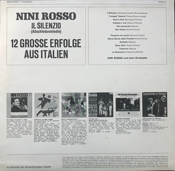 Nini Rosso : Il Silenzio »Abschiedsmelodie« (12 Grosse Erfolge Aus Italien) (LP, Album, Mono)