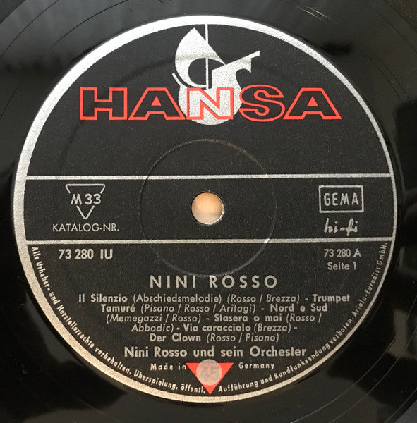 Nini Rosso : Il Silenzio »Abschiedsmelodie« (12 Grosse Erfolge Aus Italien) (LP, Album, Mono)