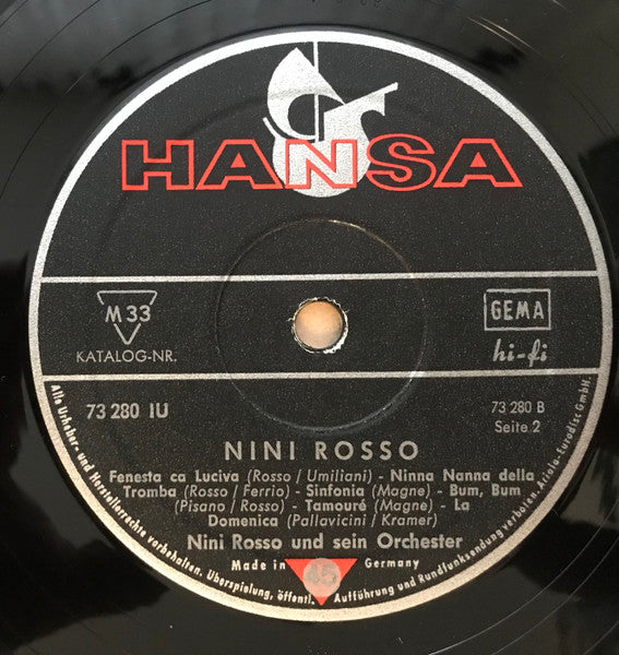 Nini Rosso : Il Silenzio »Abschiedsmelodie« (12 Grosse Erfolge Aus Italien) (LP, Album, Mono)