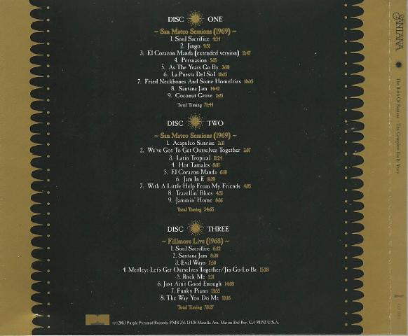 Santana : The Birth Of Santana: The Complete Early Years (3xCD, Comp, Gol)