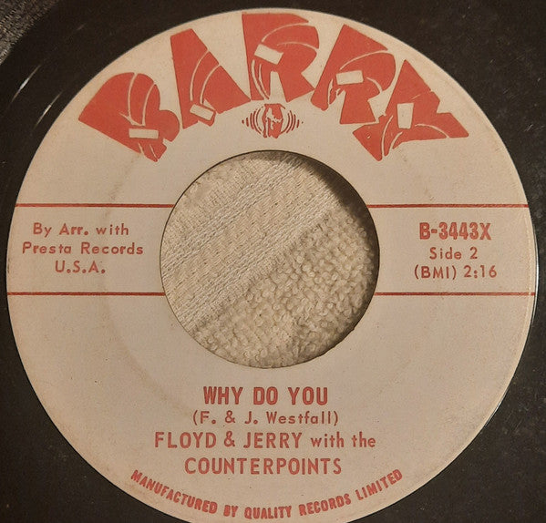 Floyd And Jerry With The Counterpoints (2) : Summer Kisses (7", Single)