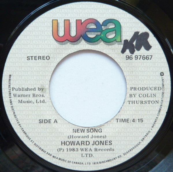Howard Jones : New Song (7", Single)
