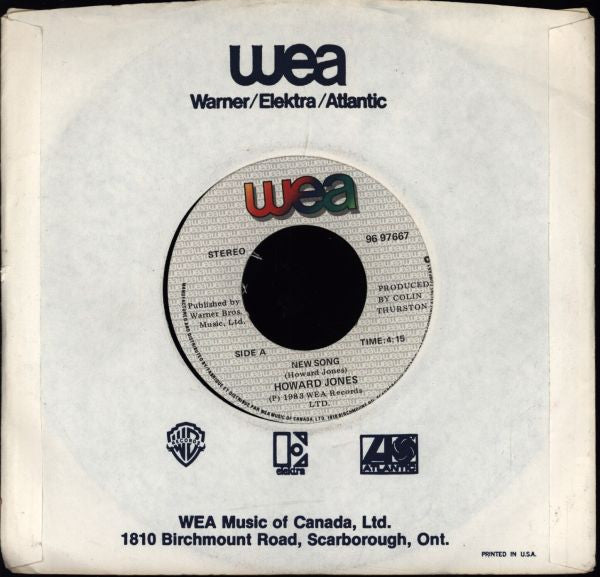 Howard Jones : New Song (7", Single)