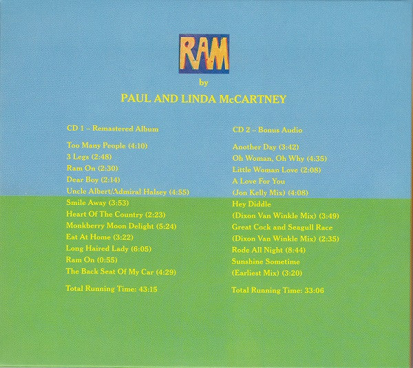 Paul & Linda McCartney : Ram (2xCD, Album, RE, RM, S/Edition)