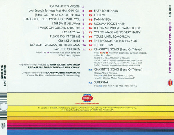 Cher : 3614 Jackson Highway (CD, Album, Ltd, RE)