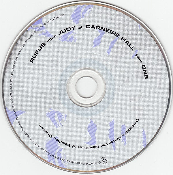 Rufus Wainwright : Rufus Does Judy At Carnegie Hall (2xCD, Album)