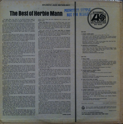 Herbie Mann : The Best Of Herbie Mann (LP, Comp)