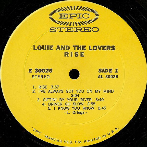 Louie And The Lovers : Rise (LP, Album)