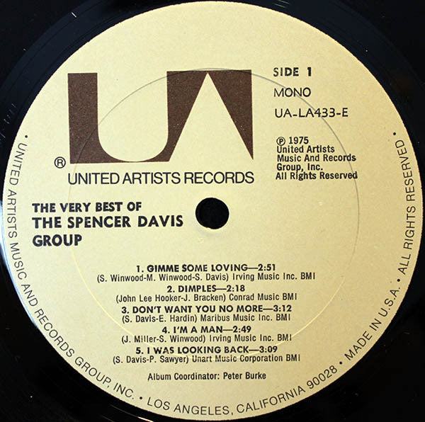 The Spencer Davis Group : The Very Best Of The Spencer Davis Group (LP, Comp, Mono, Ter)