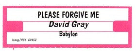 David Gray : Please Forgive Me (7", Single)