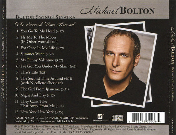 Michael Bolton : Bolton Swings Sinatra (The Second Time Around) (CD, Album)