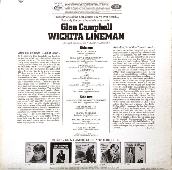 Glen Campbell : Wichita Lineman (LP, Album)
