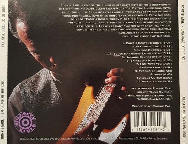Ronnie Earl & The Broadcasters* : Language Of The Soul (CD, Album)