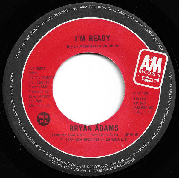 Bryan Adams : The Best Was Yet To Come (7", Single)