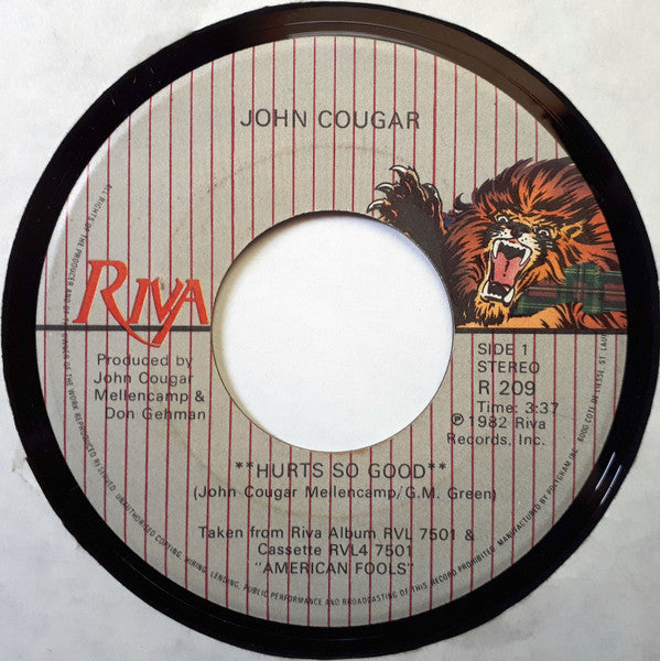 John Cougar* : Hurts So Good (7", Single)