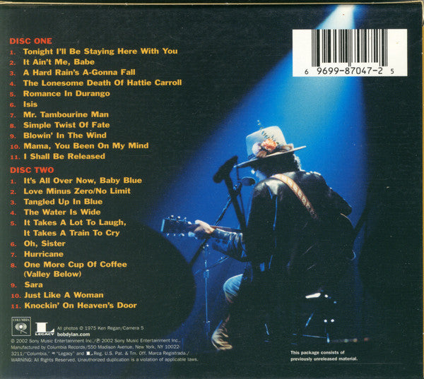 Bob Dylan : Live 1975 (The Rolling Thunder Revue) (2xCD + DVD-V, Promo, NTSC, Bon + Ltd)