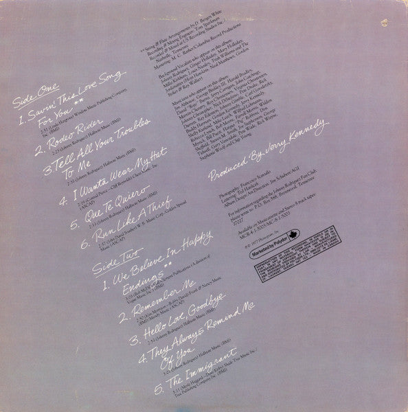 Johnny Rodriguez (4) : Just For You (LP, Album)